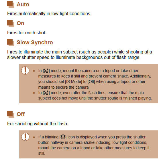 Changing the Flash Mode