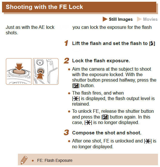Shooting with the FE Lock