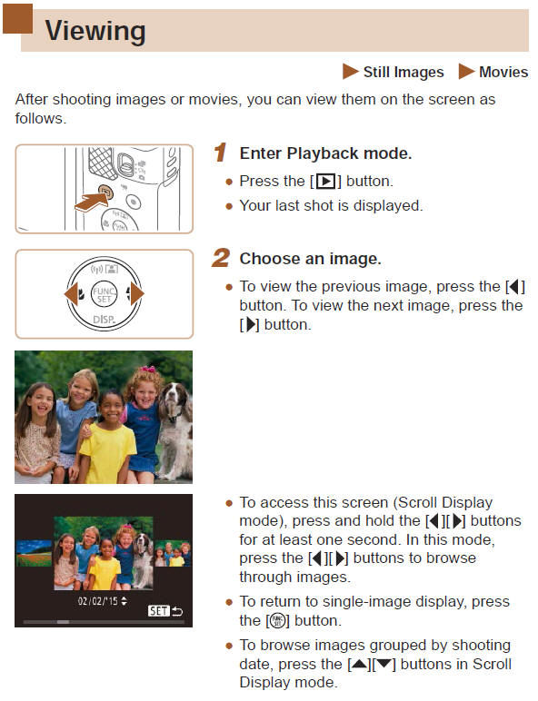 Playback Mode Viewing Images and Movies