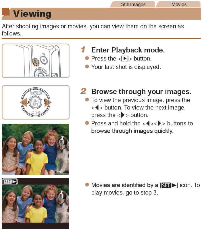 Viewing Images or Movies