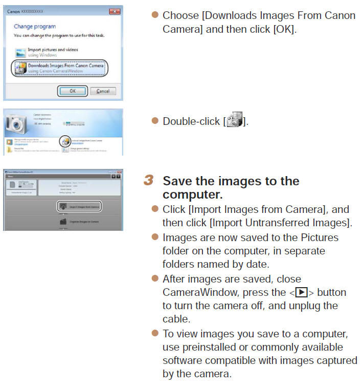 Saving Images to a Computer