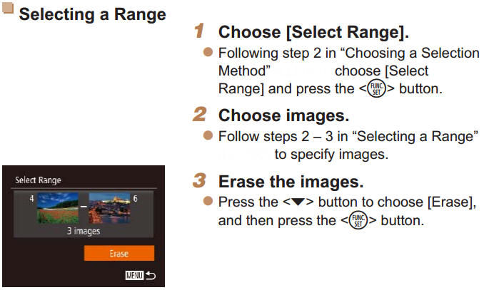 How to Erase Images from the Card