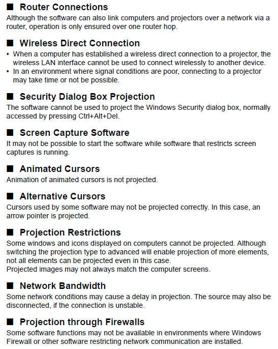 Restrictions