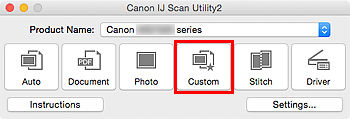 Scanning with Favorite Settings - Mac