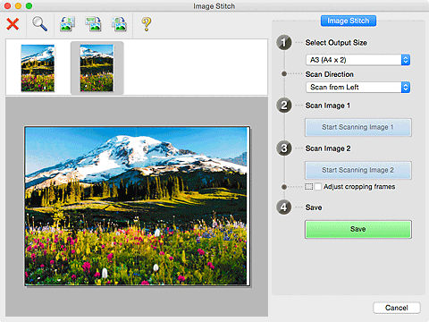 Image Stitch Window (Mac)