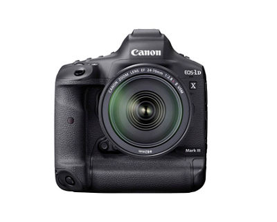 Canon EOS-1D X Mark III Camera - Front with EF 24-70mm f/2.8L