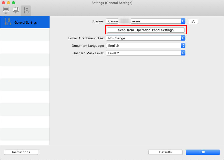 Scan-from-Operation-Panel Settings Screen (macOS)