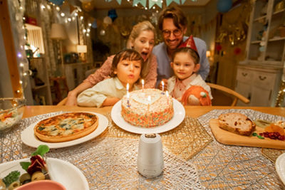 Family celebrating a birthday
