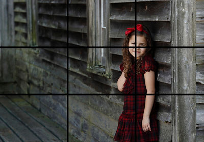 Picture of girl with grid
