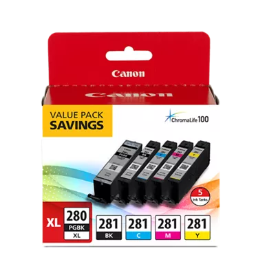 Canon PGI-550XL Black & CLI-551XL Black Cyan Magenta Yellow Bundle Pack