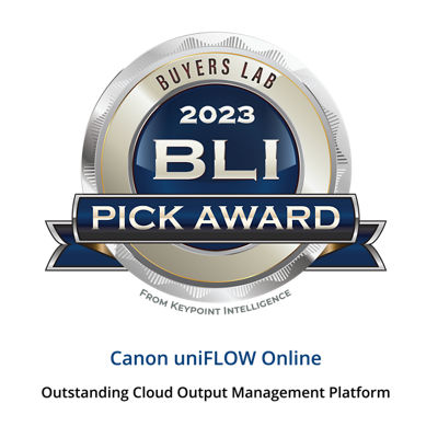 2023 BLI Pick Award for uniFLOW Online