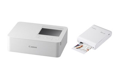 SELPHY CP1500 and SELPHY Square QX10 - 3 Quarter View