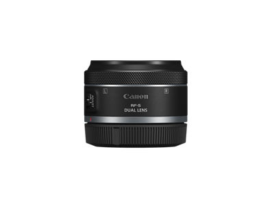 Canon RF-S7.8mm F4 STM DUAL lens head on