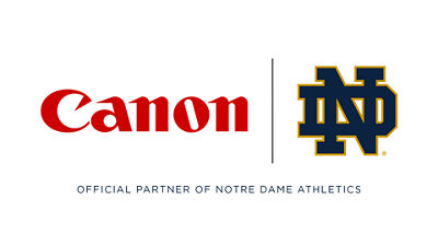canon logo and Notre Dame logos