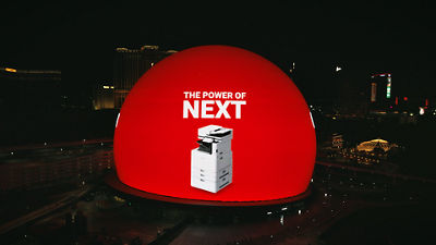 Canon's vision for the future of imaging was featured on Sphere's Exosphere in Las Vegas during Canon Summit 2025.