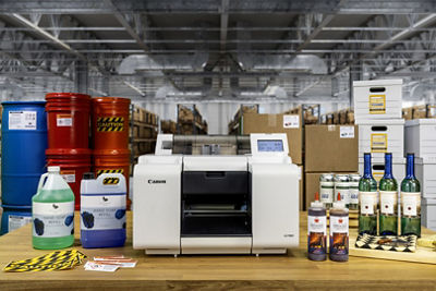 Canon LG-P800 Label Printer with Sample Products