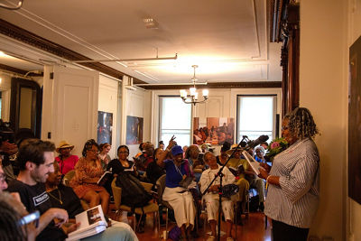The Reading & Release Party featured artists aged 18 to 85 sharing personal passages and photographs from the Anthology 12 publication.