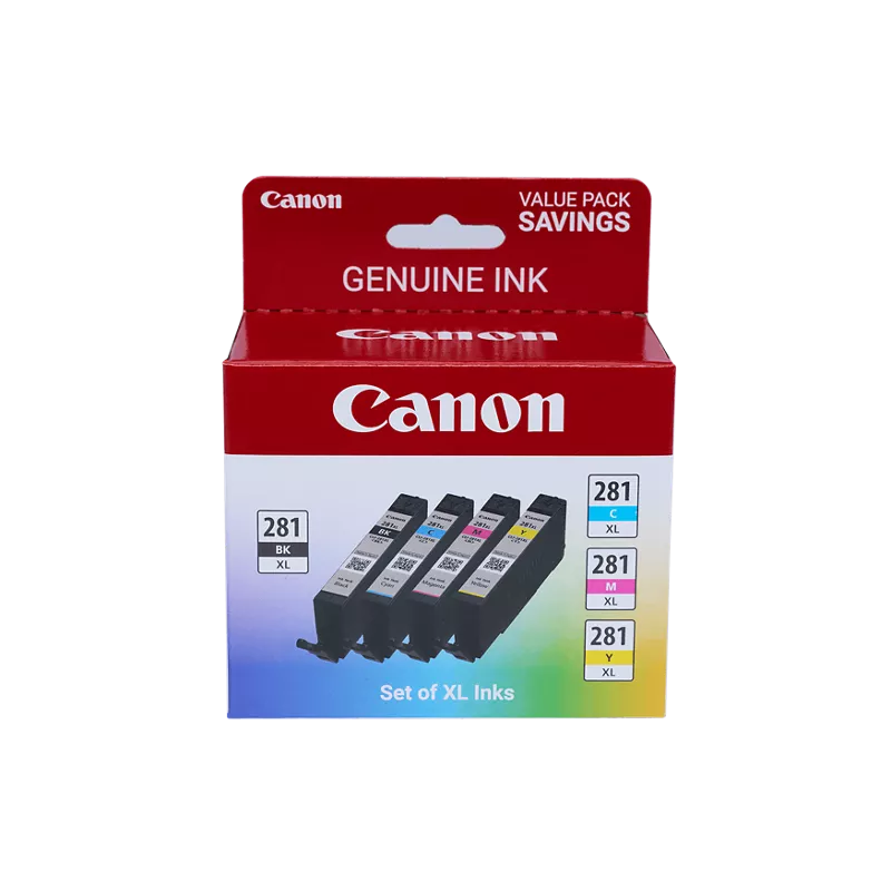 Shop Canon CLI-281 XL Black, Cyan, Magenta & Yellow 4 Ink Pack | C