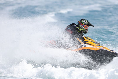 photo of a jet skier