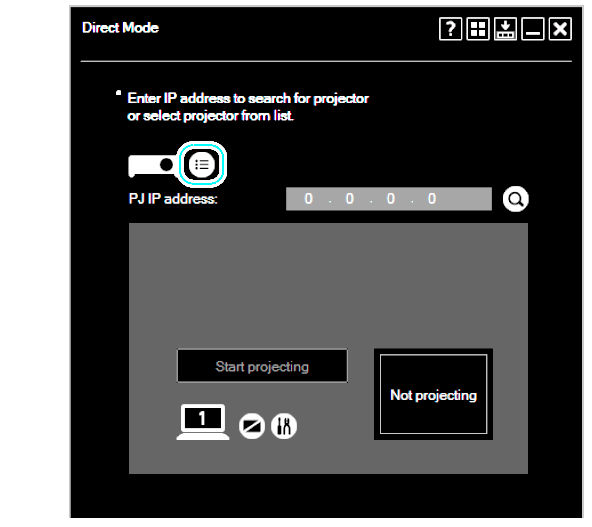 Networked Multi-Projection (NMPJ) v1.2 Using the Projector in Direct Mode