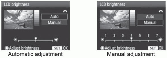How to change brightness of the LCD of the EOS 5D Mk II