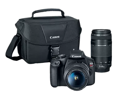 Canon EOS Rebel T7 DSLR Camera Double Zoom Lens Kit