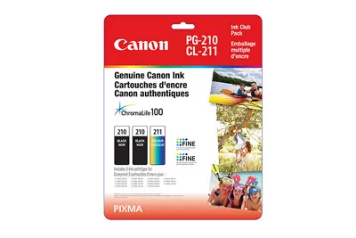PG-210 & CL-211 Emballage Ã©conomique multiple d'encre
