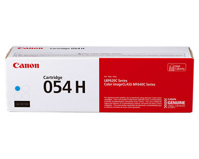 Canon 054H Original High Yield Laser Toner Cartridge - Cyan - 1 Pack