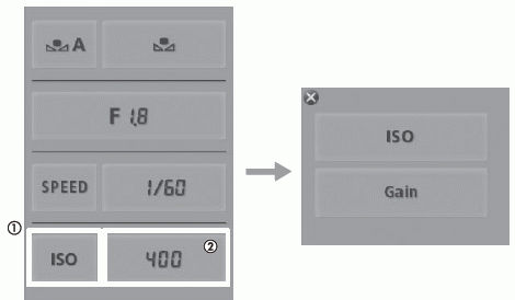 Remote ISO Speed or Gain Value Operation Using Wi-Fi Remote