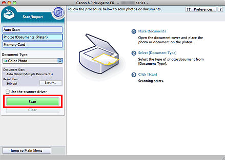 Scan With the MP Navigator EX - PIXMA MG5320