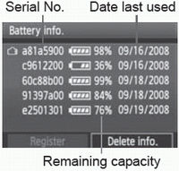 How to check the remaining capacity of a registered battery pack on the ...