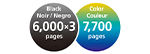 Print up to 6,000/7700 pages icon
