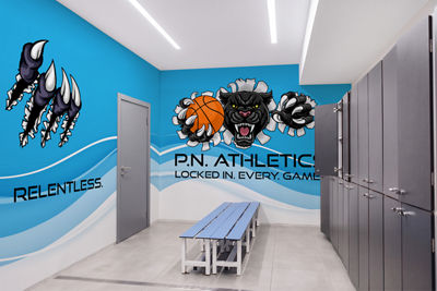 Wall Murals in a locker room
