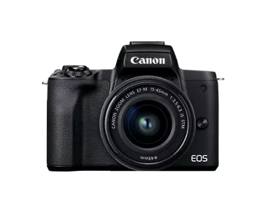 EOS M50 Mark II EF-M 15-45mm f/3.5-6.3 & 55-200mm f/4.5-6.3 IS STM Bundle Black