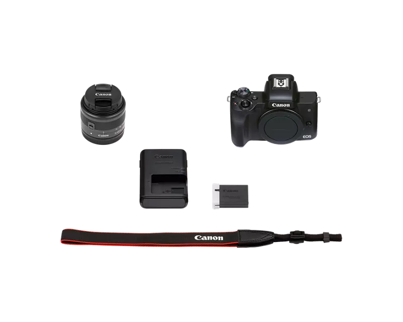 Refurbished EOS M50 Mark II EF-M 15-45mm f/3.5-6.3 IS STM Lens Kit Black