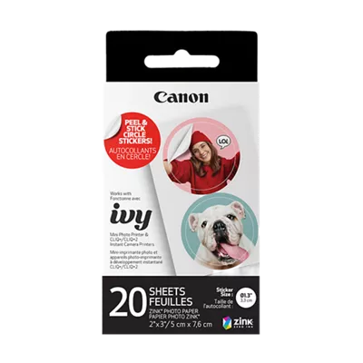 Paquet d’autocollants en cercle précoupés ZINK