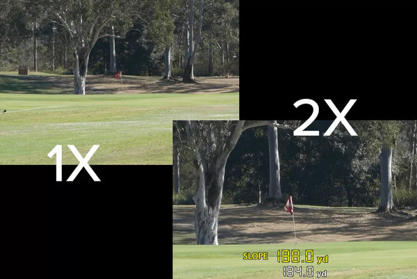 PowerShot GOLF - Different Zoom