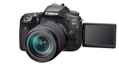 Camera with LCD open