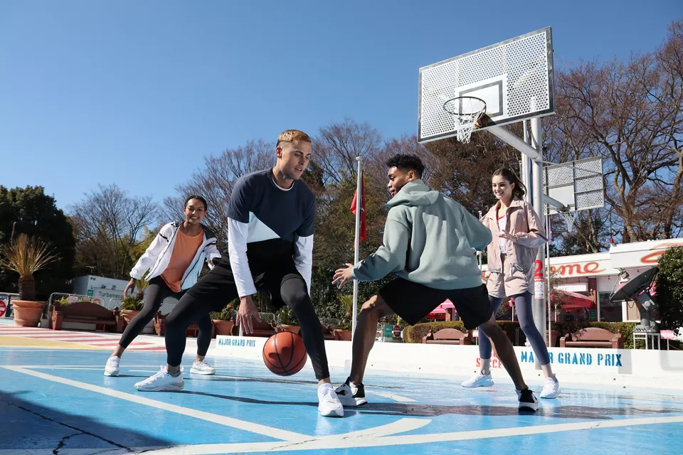 Group of Friends Playing Basketball