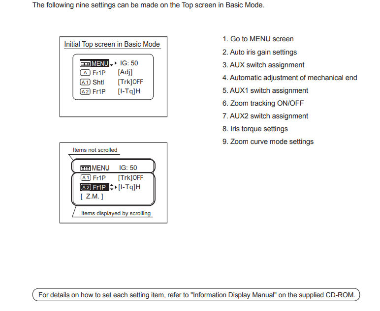 Operation Modes (Basic Mode, Full Mode, Analog Mode) on the CINE-SERVO ...