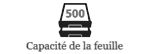 Capacité de 500 feuilles Icône