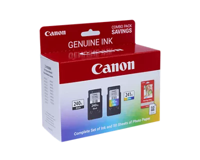 Canon PG-240/CL-241 XL Combo Ink Pack & Photo Paper Glossy (50