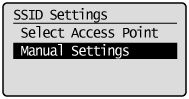 Setting by Manually Entering SSID