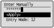 Setting by Manually Entering SSID