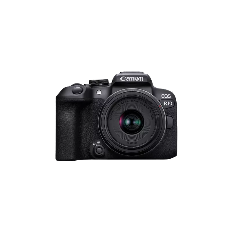 Shop Canon EOS R10 RF-S18-45mm F4.5-6.3 IS STM Lens Kit Shop Canon EOS R10 RF-S18-45mm F4.5-6.3 IS STM Lens Kit