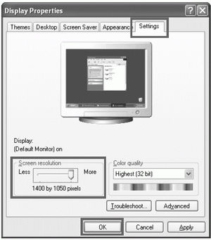 Determining the Output Resolution of the Computer