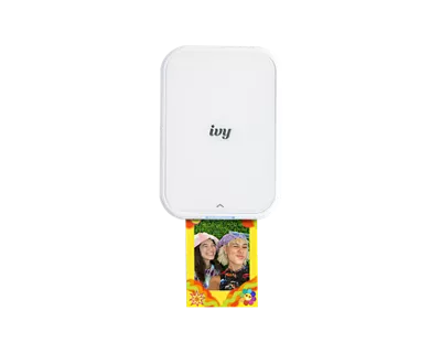 Canon IVY 2 Mini Photo Printer, Pure White with ZINK Sticker Paper 5452C018  K