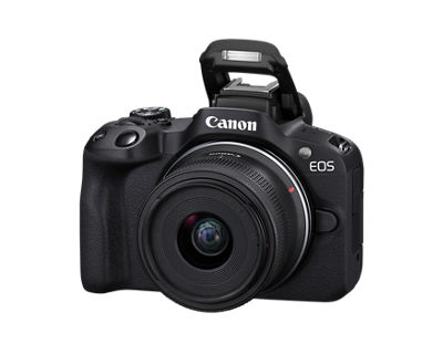 EOS R50 with RF-S18-45mm 4.5-6.3 IS STM - Front View