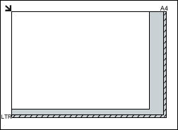 figure: Place and align the item at the arrow of the Platen