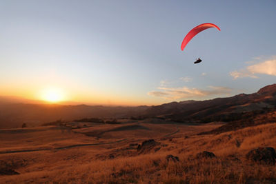 paraglider in distance
